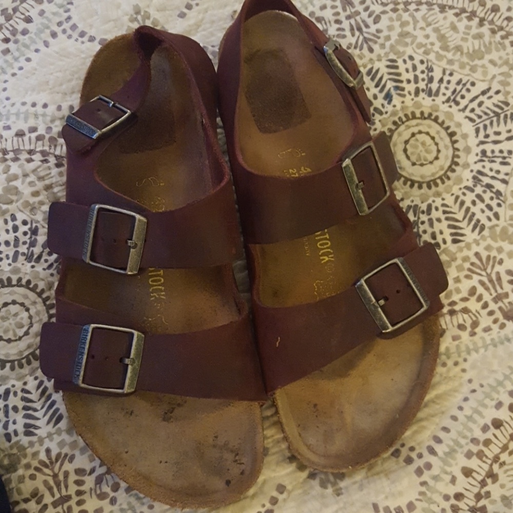 Mens Birkenstock Leather Sandals